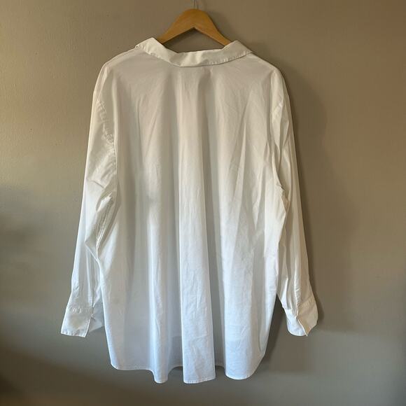 J. Jill White Button Down Tunic Top with Side Buttons and Pleats Size 4X - Picture 8 of 8